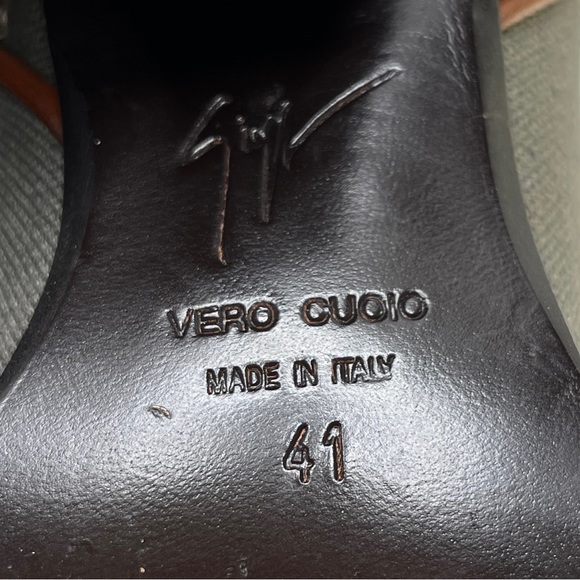 GIUSEPPE ZANOTTI Gray Canvas Ankle Boots Side Zip Size 41 - Picture 11 of 14